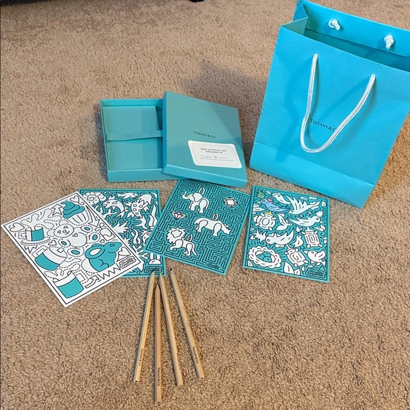 Tiffany & Co. Blue Coloring Set with Pencils - Picture 1 of 14